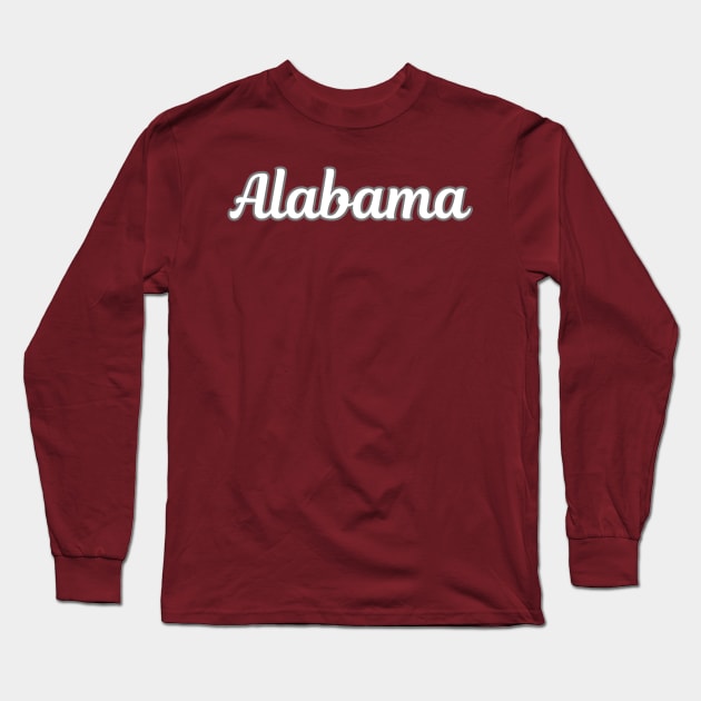 Alabama Script Long Sleeve T-Shirt by twothree